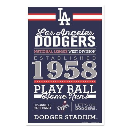 WINCRAFT Los Angeles Dodgers Sign 11x17 Wood Established Design 3208562274